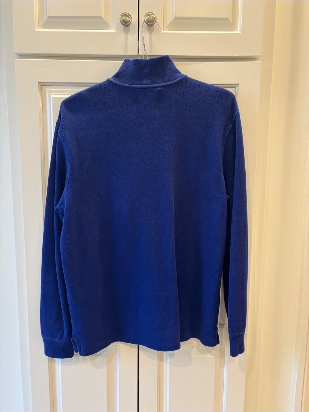 Polo by Ralph Lauren Men’s Cobalt Blue Quarter-Zip Fleece Pullover